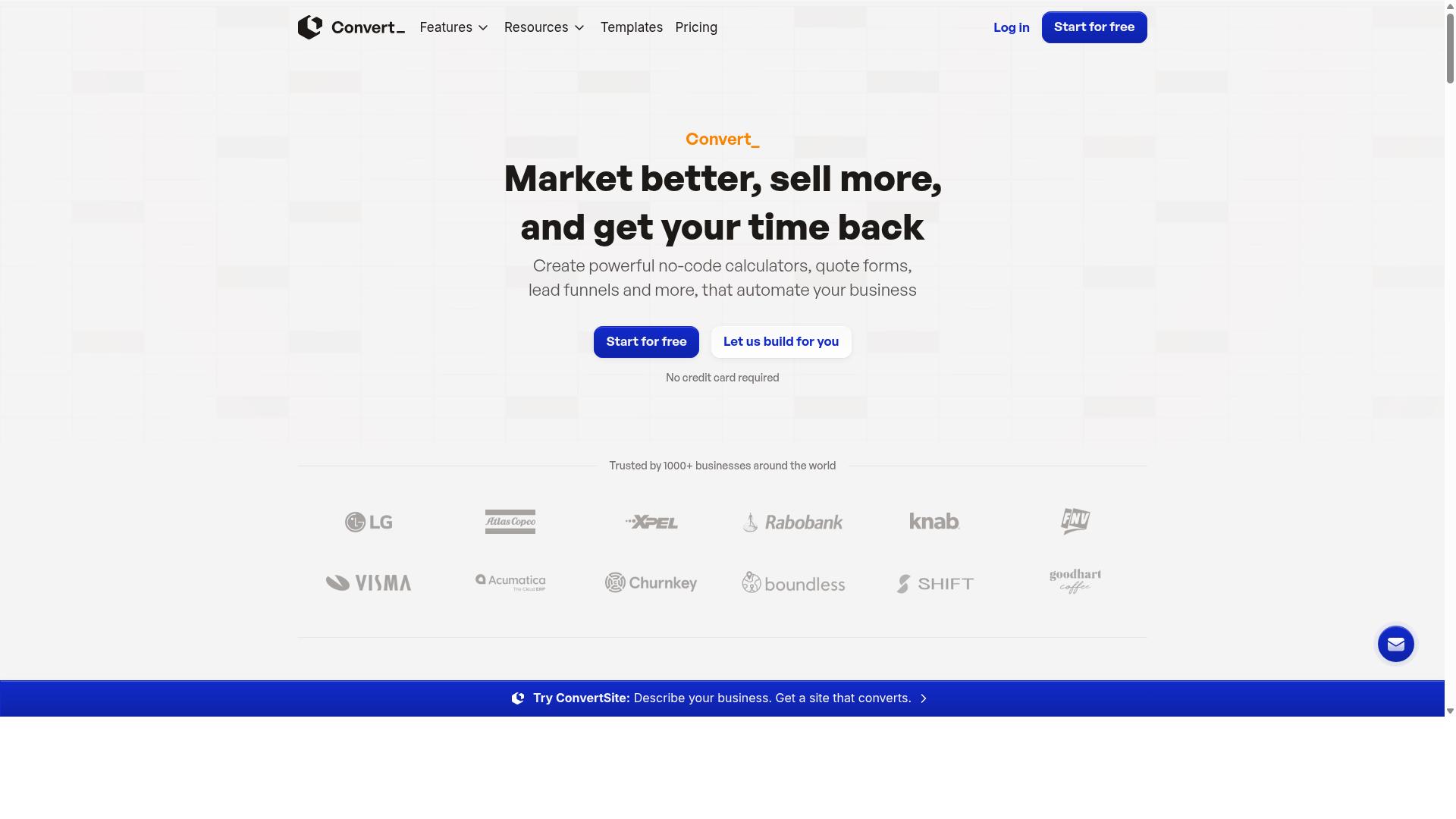 Tranchi for Customizable Calculators website